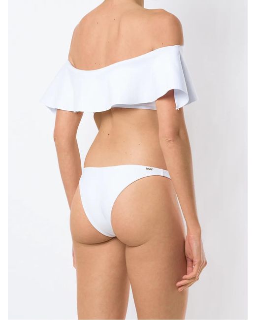 Amir Slama White Off-Shoulder Bikini Set
