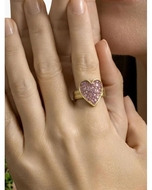 LEIGH MAXWELL Pink Ring Mit Saphir