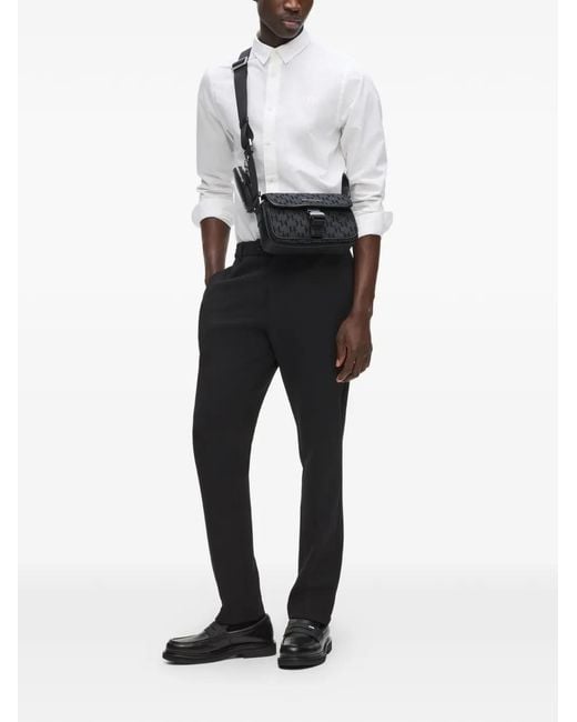 Karl Lagerfeld Black K/Monogram Messenger Bag for men