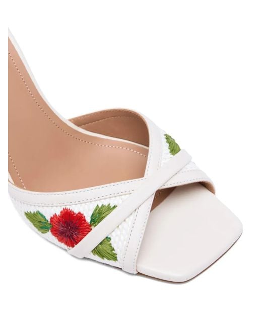Malone Souliers 70 Mm Perla Sandalen in het White