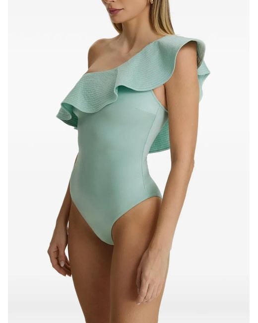 SOFIA ERHAN Green Grace Ruffled Swimsuit