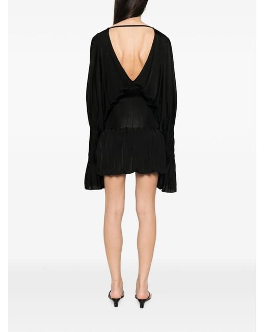 AYA MUSE Black V-Neck Mini Dress