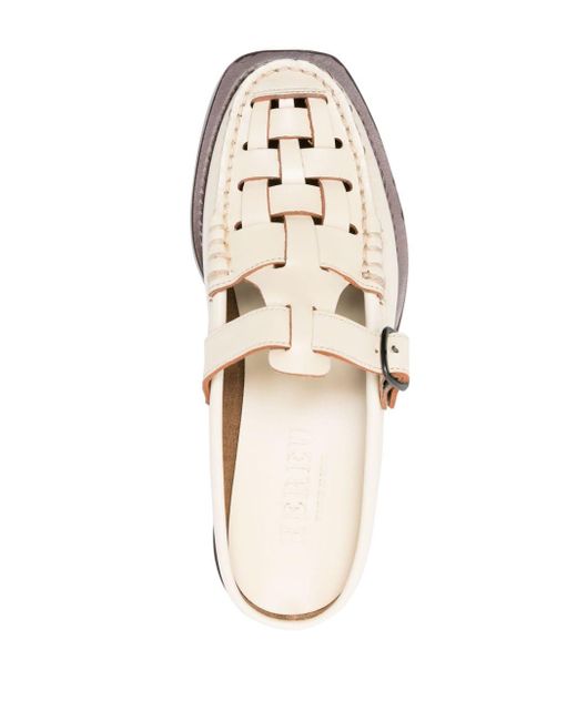 Hereu White Bonell Leather Loafers