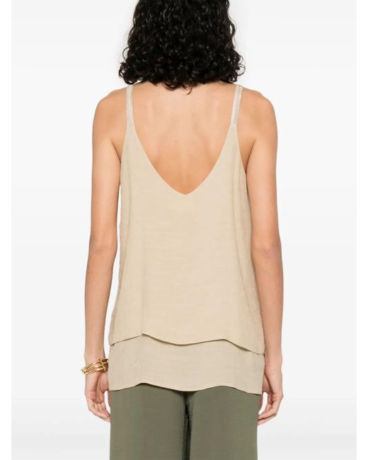 MOUTAKI Natural Slub-Texture Top