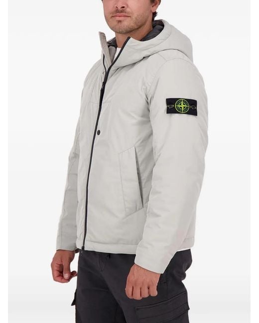 Stone Island Gray 4100047 Hooded Jacket for men