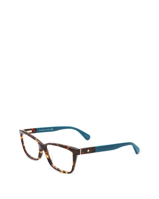 Kate Spade White Rectangle-Frame Glasses