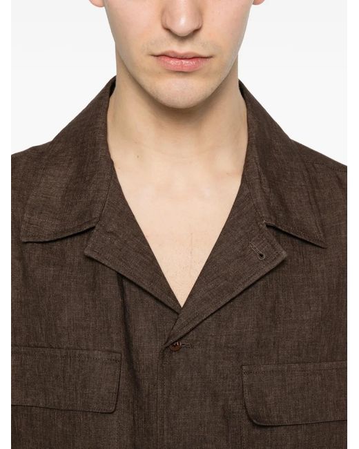 Briglia 1949 Brown Linen Shirt for men