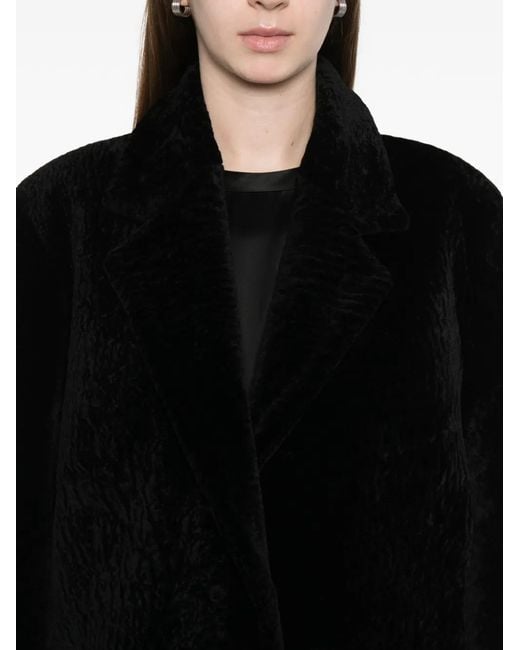 Totême  Black Shearling Coat
