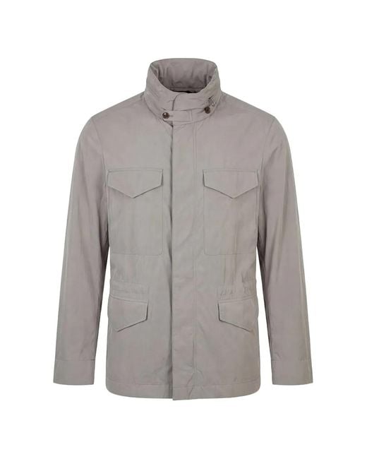 Montecore Gray Multi-Pocket Field Jacket for men