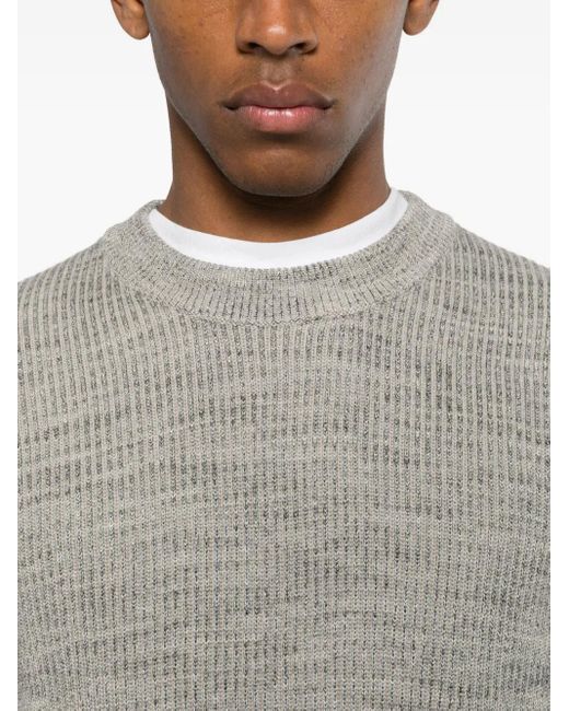 Marc O' Polo Gray Mélange-Effect Sweater for men