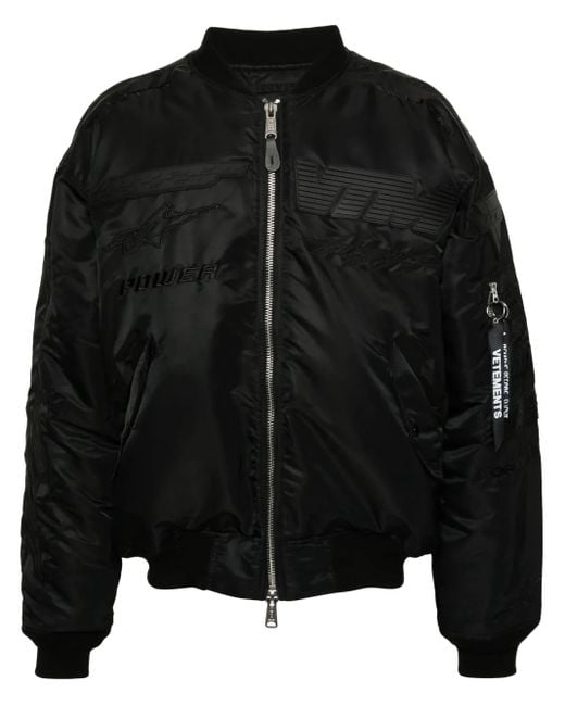 Vetements Blackout Racing Bomber Jacket