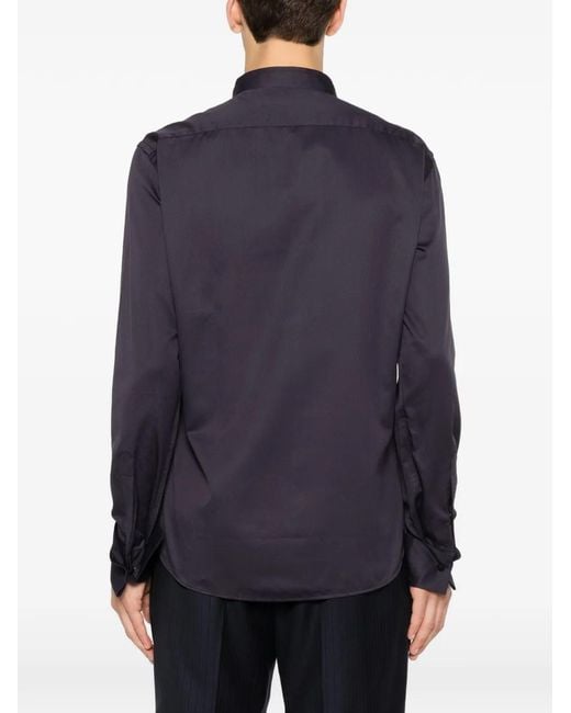 Emporio Armani Blue Buttoned Shirt for men