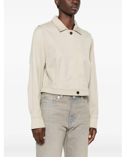 Low Classic Natural Button-Down Shirt Jacket