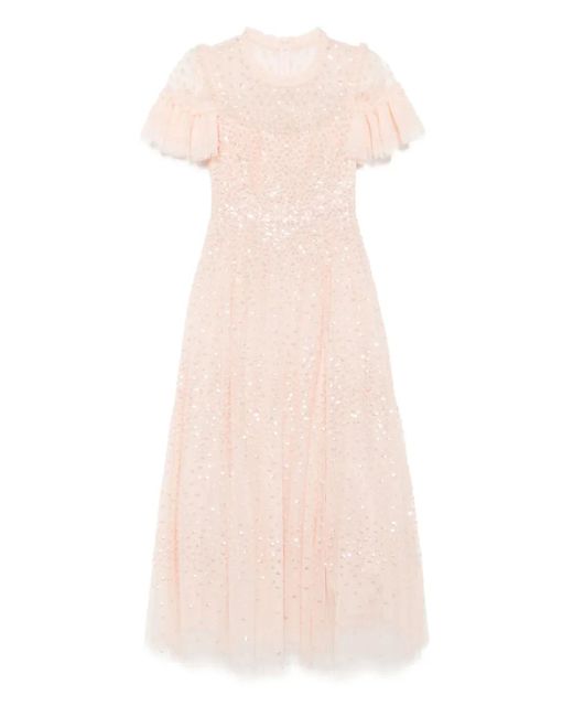 Robe Longue À Pois Needle & Thread en coloris Pink