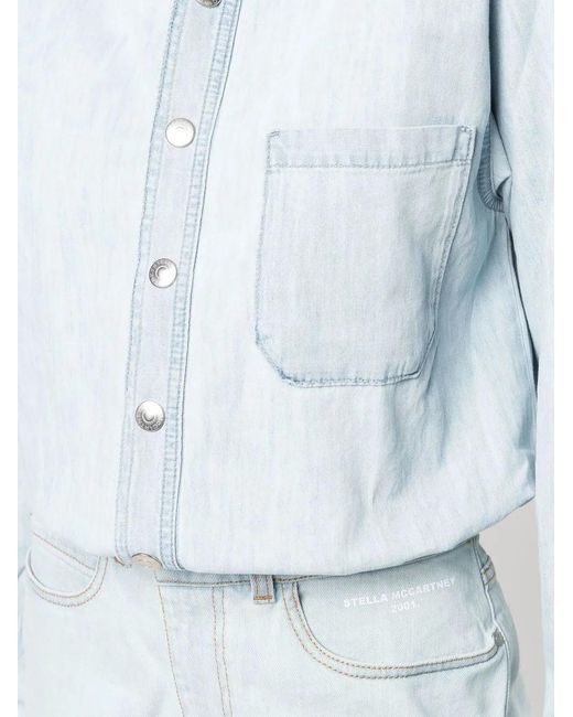 Stella McCartney Blue Layered-Effect Playsuit