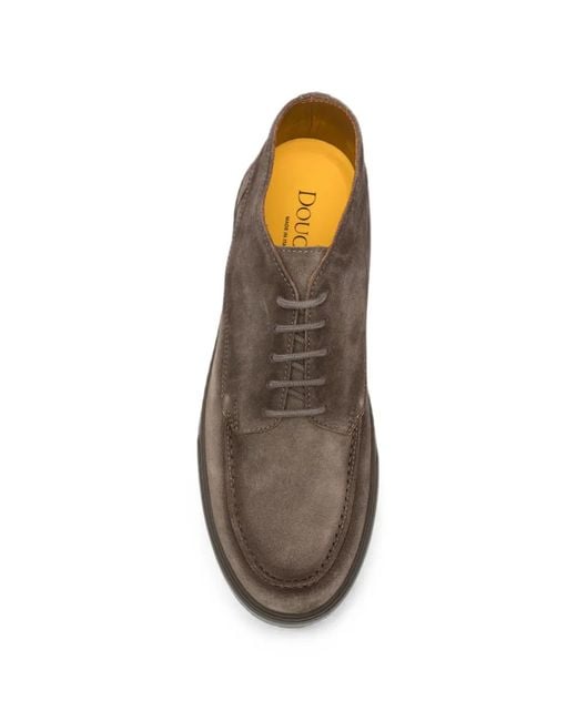 Doucal's Brown Steve Rs Lace-Up Boat Shoes for men
