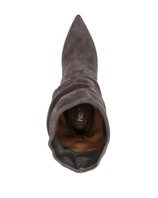 Bottes En Daim À Design Souple 90 Mm Paris Texas en coloris Gray
