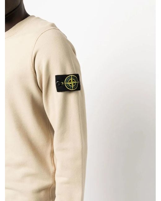 Stone Island Natural Compass-Patch Sweatshirt for men