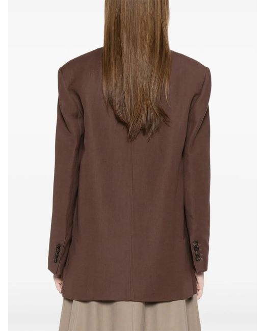 Brunello Cucinelli Brown Button Single-Breasted Blazer