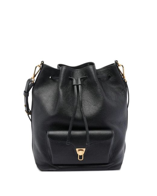 Coccinelle Black Beat Drawstring Backpack