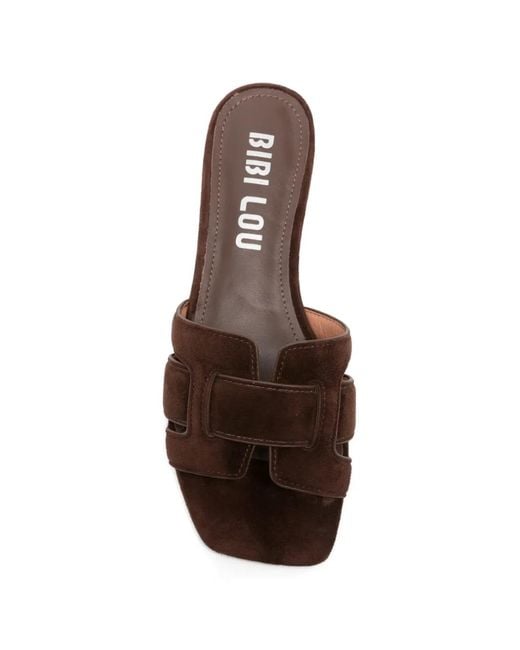 Bibi Lou Brown Cut-Out Sandals