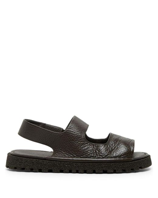 Marsèll Black Sanpomice Leather Sandals