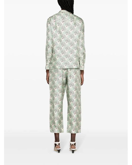 Chemise Boy En Soie À Fleurs LaDoubleJ en coloris Green