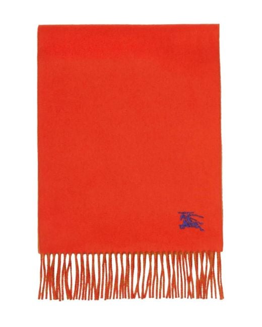 Burberry Red Écharpe En Cachemire À Design Réversible