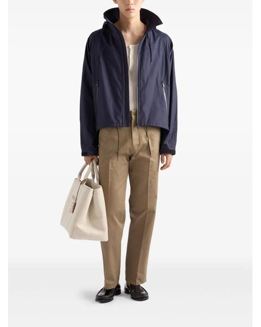 Prada Blue Cotton Jacket for men