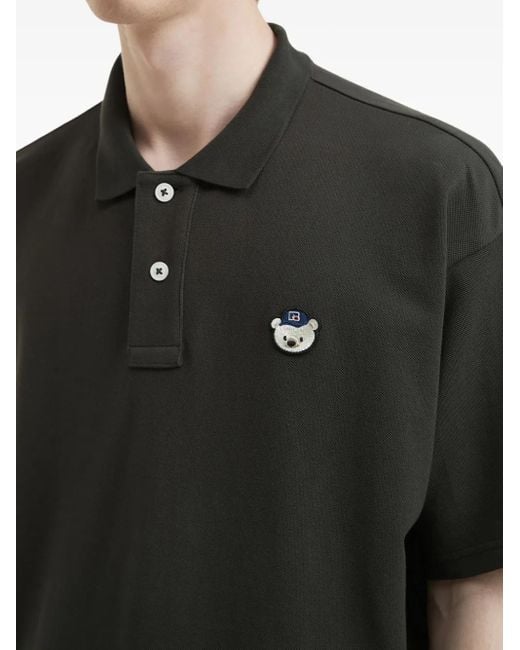 Chocoolate Black X Russell Athletic Logo-Patch Polo Shirt for men