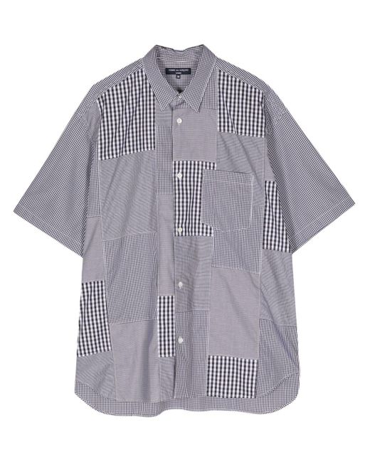 Comme des Garçons Check-pattern Short-sleeve Cotton Shirt in het Purple voor heren