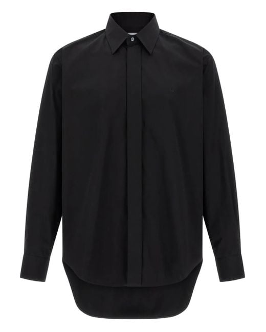 McQueen Blue Logo Embroidery Shirt for men