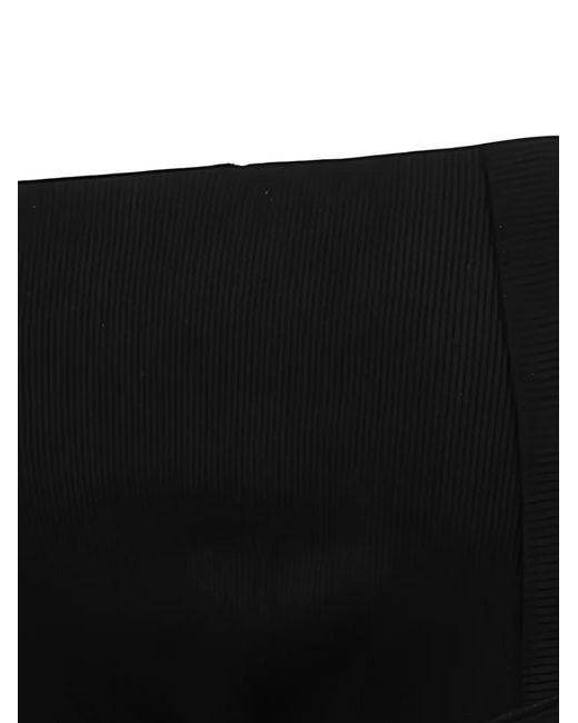 Natasha Zinko Black Ribbed Logo-Print Briefs