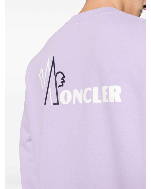 メンズ Moncler ロゴ スウェットシャツ Purple