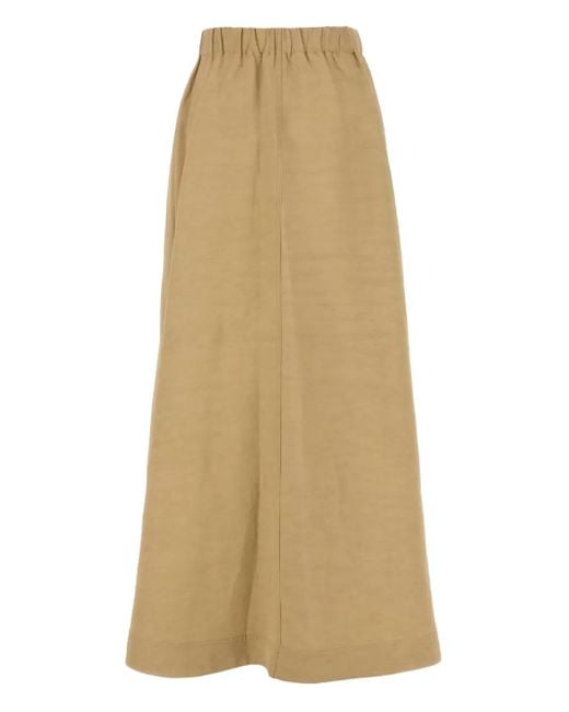 Co. Natural Pleated A-Line Skirt
