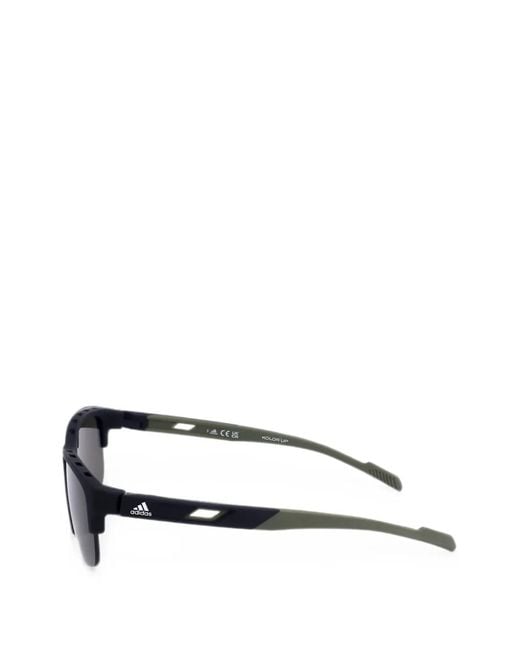 Adidas Gray Rectangle-Frame Sunglasses for men