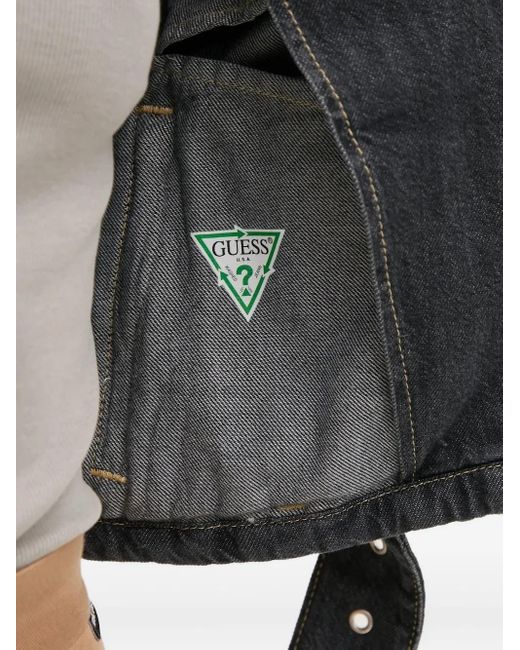 Guess Black Belted Denim Jacket