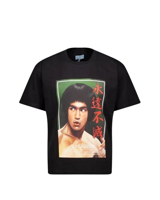 3.PARADIS Black X Bruce Lee T-Shirt for men