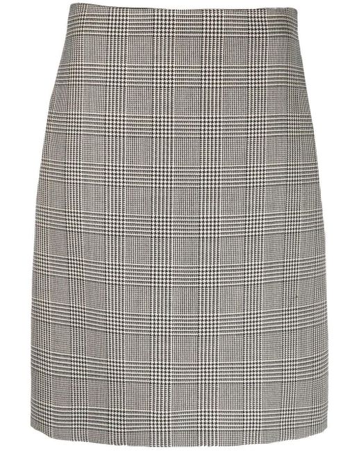 Ralph Lauren Collection Gray Prince-of-wales Check Pencil Skirt