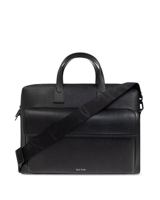 Paul Smith Leren Laptoptas in het Black voor heren