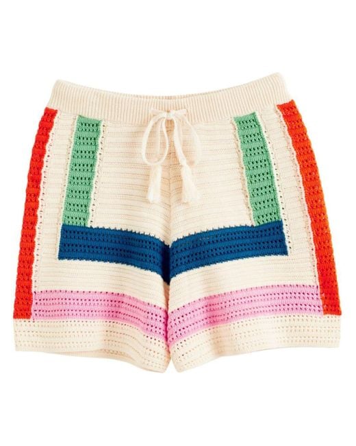 Chinti & Parker Red Capri Organic Cotton Shorts