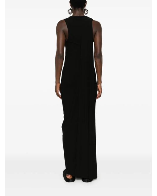 Balenciaga Black Draped Maxi Dress