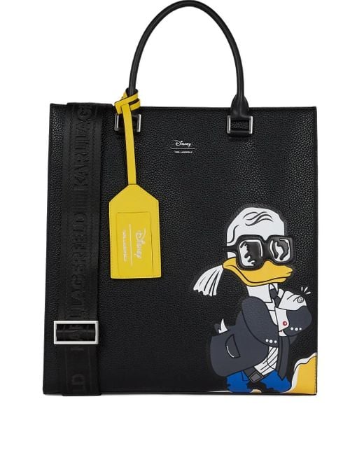 Karl Lagerfeld X Disney Shopper Met Grafische Print in het Black voor heren