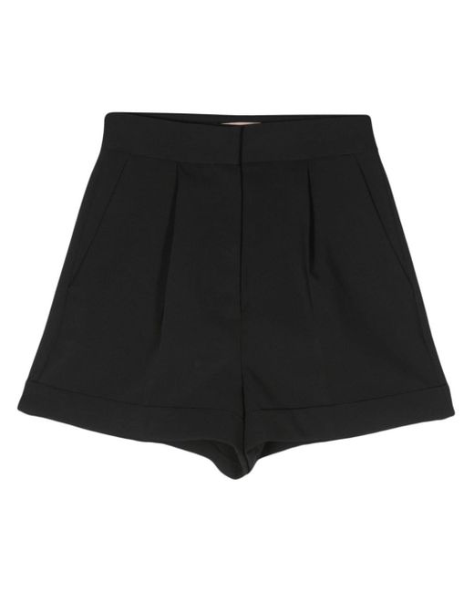 Twin Set Black Tailored Pleated Shorts