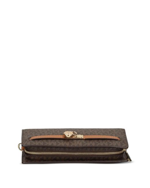 MICHAEL Michael Kors Brown Monogram Chain-Strap Satchel