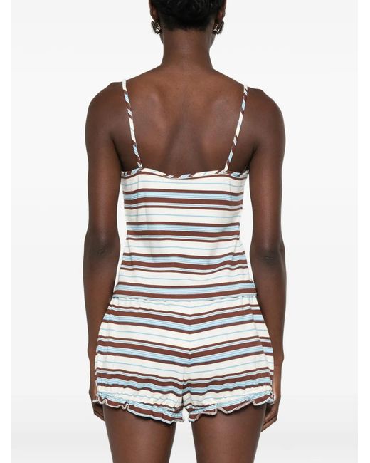 Posse Gray Nadine Ruffle-Trim Tank Top