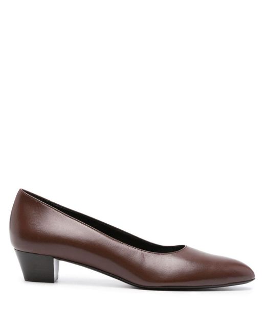 The Row Brown Luisa 35mm Leather Pumps