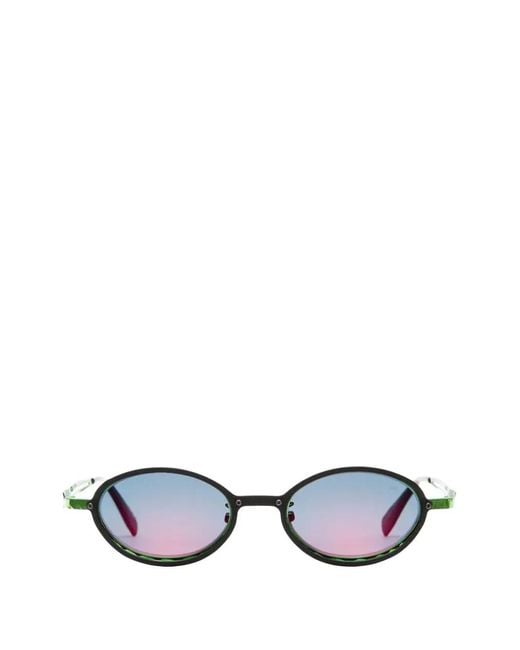 Kuboraum White Round-Frame Sunglasses