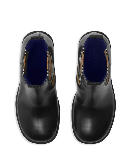 Botas chelsea con tacón de 85 mm Burberry de color Black