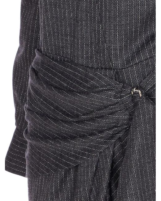 Isabel Marant Gray Reilly Pinstripe Belted Dress